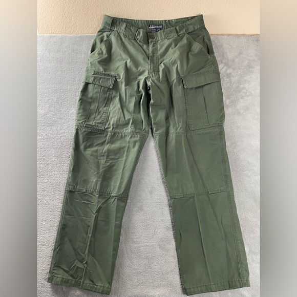 5.11 Tactical Other - 511 Tactical Pants Mens Large Green Cargo Utility About 36x30 Hole In One Pocket